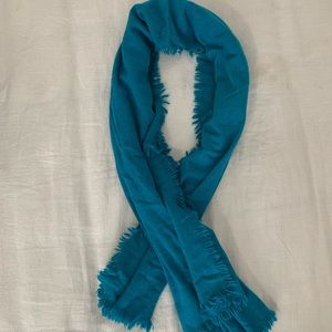 Issey Miyake aqua blue Cashmere blend scarf
